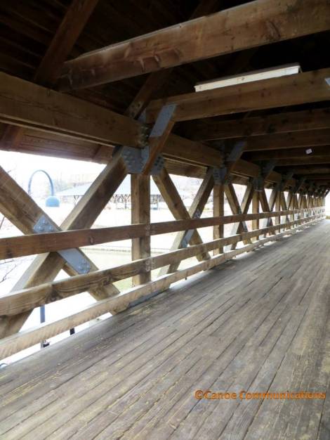wood covered bridge